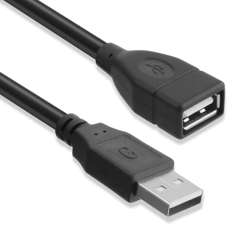 teasteam USB 3.0 Extension Cable 5m, Supports 5Gbps High Speed | Type A Male to A Female, Data Transfer Extender, Plug and Play, for Keyboard Disk Mouse Hard Drive Laptop Printer, Black