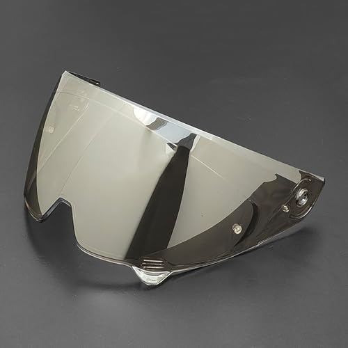 UYTKTN Moto Visière de Casque pour RUROC Atlas 3.0 4.0, Verres de Casque de Moto Visière Teintée pour Casque de Moto Accessoires de Remplacement Pare-Brise,E Aurora Silver