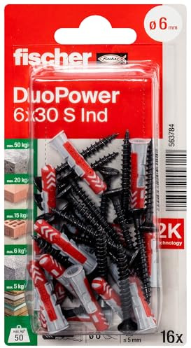 fischer DuoPower 6x30 S Ind K(16) 5 Stk