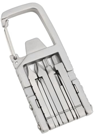 Qudinip 13 en 1 Llavero Multitool, de Acero Inoxidable Plegable Multiherramienta con Alicates de Botella de Botella Destornillador de Tarjetas Teléfonas, para Senderismo