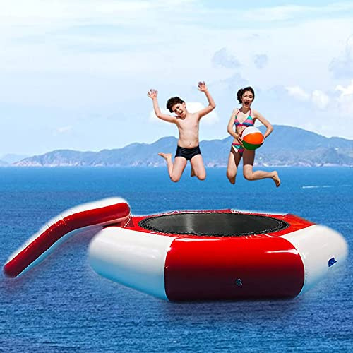 Inflatable Water Trampoline with Slide for Outdoor Swimming Fun