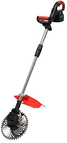 Recortadora de hilo inalámbrica, cortador de césped de 1800 W, recargable con baterías, cargador y cuchillas, cabezal ajustable para un cuidado versátil del césped