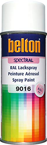 belton spectRAL Lackspray RAL 9016 verkehrsweiß, glänzend, 400 ml - Profi-Qualität