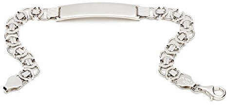 925 Silber Armband mit Gravurplatte 7mm 21cm - ID-KAFLRH-70-21
