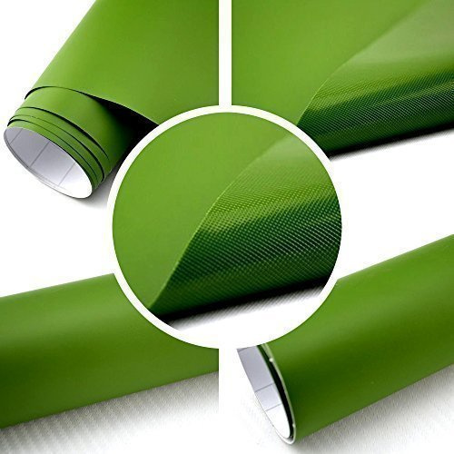 TipTopCarbon 8,55€/m² Matt Dunkel Grün 152cm breit Blasenfrei Autofolie selbsklebend mit Luftkanäle 3D Flex Folie Auto