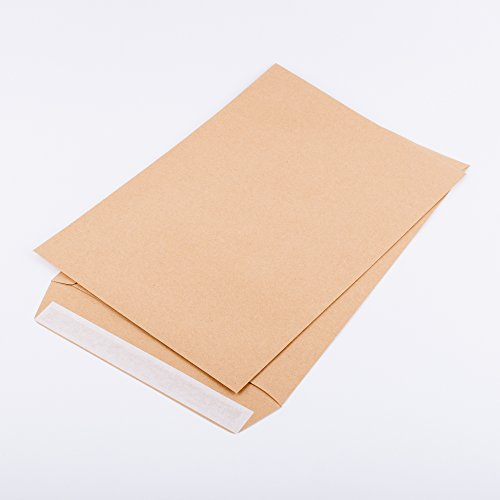 Versandtaschen DIN B4 250 x 353 mm braun 120 g/m² ohne Fenster haftklebend (380120) (100)