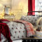 Fusion Robin Brushed Cotton Duvet Cover Set , 1 pc, Single Bed Size in Red & Grey