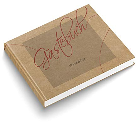 Gästebuch Geburtstag personalisierbar mit Namen und Datum, Format A4 Quer als Gästebuch Hochzeit, 52 Blatt/ 104 Seiten blanko, Auch als Gästebuch Konfirmation geeignet. Als Hochzeit Gästebuch