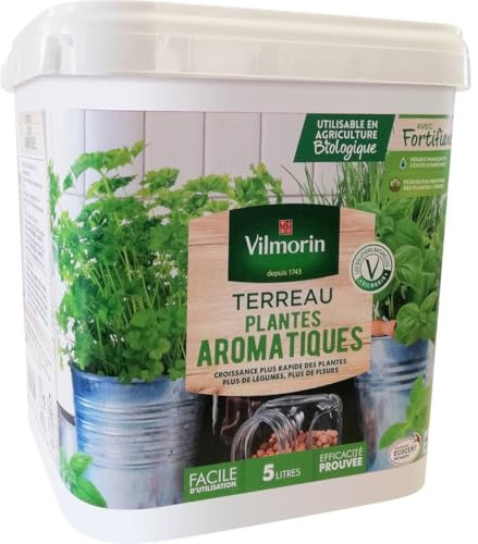 Vilmorin Terreau Pots de Jardinières aromatiques Seau de 5 litres