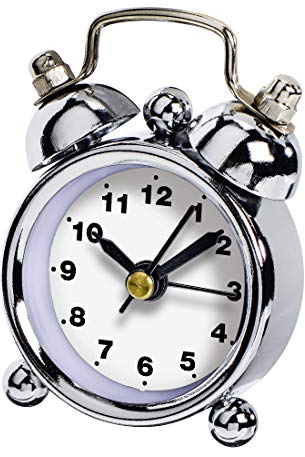 Hama Nostalgie Wecker, Chrom, Weiß, Mini, 186393
