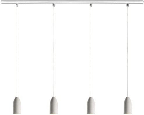 Buchenbusch urban design 4er Betonlampe light edition mit Textilkabel Kiesel, Lampe Wohnzimmer Hängeleuchte