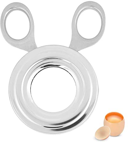 Egg Cracker Topper Stainless Steel Egg Opener Eggshell Cutter Easy Egg Opener Soft Hard Boiled Eggs Cutter Cracker Separator Egg Shell Scissor Kitchen Remover Tool