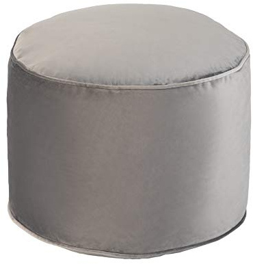 Loft 25 Pouf Poire Repose Pieds en Velours Rond | Premium Pouf de Salon D'intérieur pour la Maison Premium | Design Ergonomique pour Un Meilleur Soutien du Corps | Durable et Confortable (Slate)