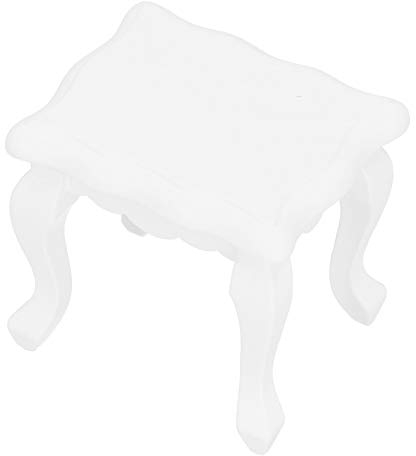 Puppenhausmöbel, 1:12 Holzpuppenhaus Miniaturmöbel Simulation Weiß Teatable Couchtisch Puppenhaus Dekoration Zubehör