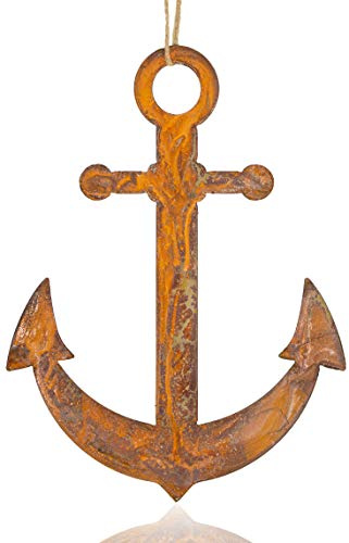 B2S BACK2SEASON Metall Anker zum Hängen Edelrost Dekoration Maritim Gartendeko H 30 cm