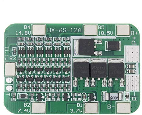 RH-HPC Power Converters 6S 15A 24V PCB BMS Protection Board For 6 Pack 18650 Li-ion Lithium Battery Cell Module 50 * 32mm