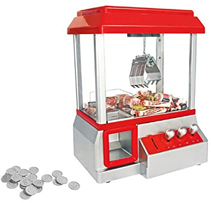 Dhouse Candy Grabber Süßigkeitenautomat Machine Dispenser Machine Spiel Candy Clip und Dispenser Grab Hand Slot Machine Rot