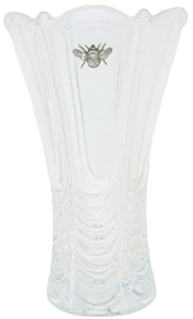 Bee Flower Table Vase Cut Crystal Glass Flute Style Luxury Gift 27