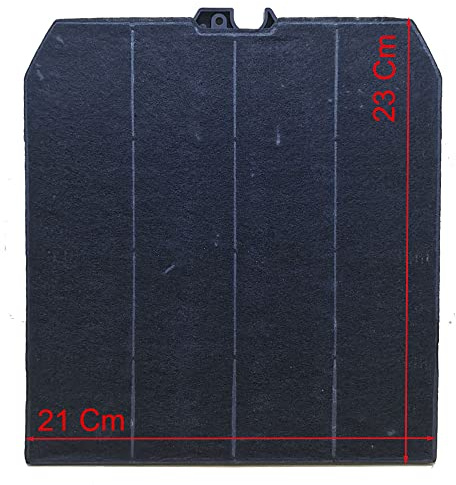 JCSPARES® - Filtro carboni attivi antiodore 21 x 23 Cm TYPE 3 per cappa aspirante da cucina compatibile con Falmec