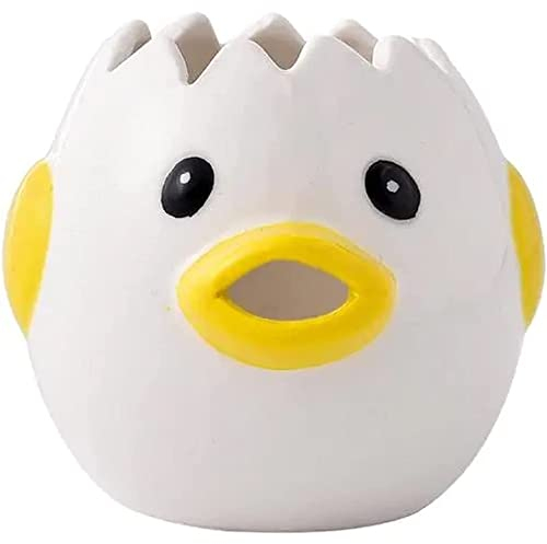 KOMUNJ Eigelbtrenner aus Keramik, Eiertrenner Huhn, Filter Separator, Eidotter-Trenner, für Zuhause, Küche, Bäckerei, Camping, tragbares Kochwerkzeug-Zubehör