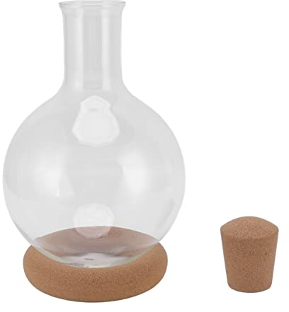Decanter per vino rosso Caraffa per vino in vetro multifunzionale Quick Sober Dispenser per vino in vetro trasparente ad alto contenuto di borosilicato con base per bar regali per la casa(2L)