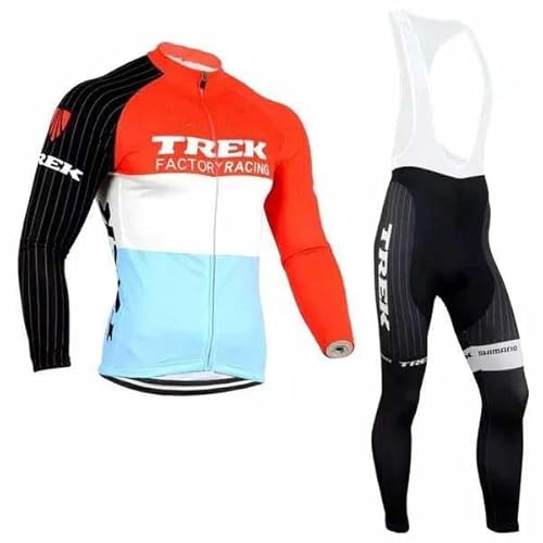 louizumify Performance Herren Radtrikot Langarm mit 3 Taschen - Reflektierendes Feuchtigkeitsableitendes Material