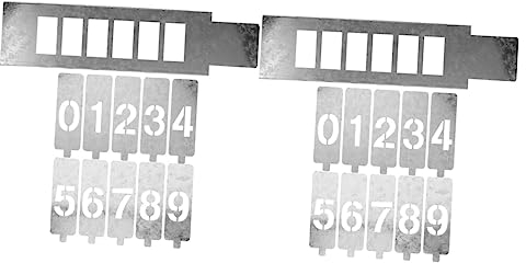 2 Stück Buchstaben-Schablonen, Metall-Briefkasten, Sprühfarbe for Metall, Eisen, Zeichenschablonen, Malschablonen, Malwerkzeuge, Zahlen, wiederverwendbare Schablonen, digitale Schablonen, digitale DIY