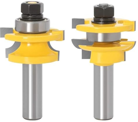 2 teile/satz 1/2 zoll Schaft Hartmetall Nut und Feder Fräser for Holzbearbeitung, Zapfen Joint Kantenanleimfräser Set