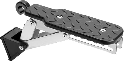 Drado Auto Pedal Türstufe, Klappbarer Auto Türpedal Trittbretter Mit, Verstellbarer Abnehmbar Zweibeiniger Stand rutschfest Und Zerstörungsfrei, Aluminiumlegierung 24,5 * 7,8 * 8,5cm