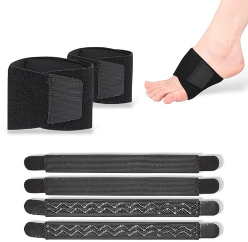 ORGYAML Bende per l'arco plantare per fascite plantare - Manicotto di Supporto del Piede, Inserti Ortotici in Gel per Piedi Piatti, Dolore All'Arco Plantare, Cadute, Archi Alti, 1 Paio