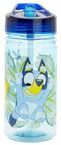 STOR Gourde Enfant Bluey 475ml Tritan avec Poignée Anti-Fuite Réutilisable Sans BPA École Sport Bouteille Eau Enfants