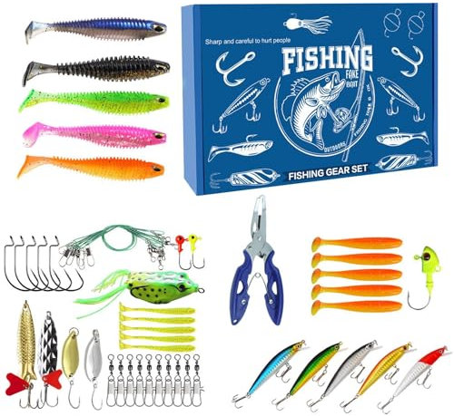 Set Di Esche Da - Cucchiaini Rotanti Con Borsa Portatile | Esche per Luccio, Attrezzatura Da per Pescatori, Regalo Di Compleanno, San, per Uomini E Ragazzi