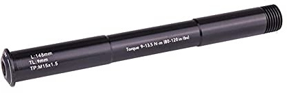 Janmobrian Perno Passante,Adattatore Perno Passante Hub Bicycle Hubs Tube Shaft MTB Road Bike Quick Release Thru Axle Spiedi(L 148 M15x1.5)