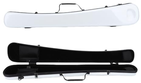 Violin Viola Cello Bow Case, Carbon Fiber Hard Case Violin Bow Box med Mjuk Inre Dämpning och Justerbar Rem, Lätt Bågfodral för Fiol/viola/cello Båge
