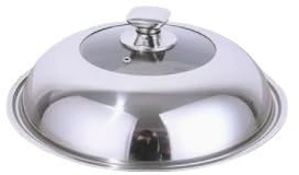 Lid,Topfdeckel Sichtbarer Wok-Pfannendeckel aus Edelstahl for Kochen, universelle Pfannenabdeckung, sichtbarer Ersatzdeckel for Brat-Wok-Topf, hochwertige gewölbte Wok-Abdeckung(33cm)