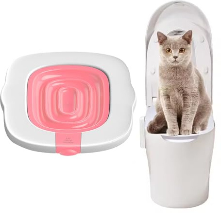 Toilettentraining Für Kätzchen – Langlebiger Katzentrainer, Toilettensitz, rutschfeste Katzentoilette, Stabile Toilettenhilfe, Passgenaue Konstruktion | Katzen-Toilettentrainer Für Badezimmer