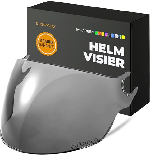 Everalo Visiera Compatibile con LS2 OF562 Airflow 1 - OF558 Sphere - Sphere Lux - Sphere Lux II - Visiere Casco Jet (Light Fume')