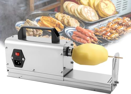 PRECISTECH Cortadora Eléctrica De Verduras & Cortadora De Patatas En Espiral, Motor Eléctrico 40w, Máquina Semiautomática Eléctrica，aún Más Eficiente Con Muchos Clientes