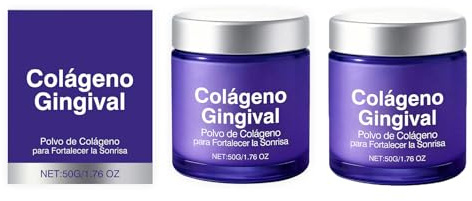 Polvo de colágeno para dientes, 50 g, polvo para el cuidado bucal con colágeno e hidroxiapatita, polvo dental protector de encías y esmalte dental para uso diario (2)