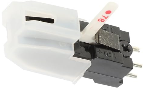 Garneck Plattenspielernadel mit Doppelt Nadelstift Design aus Abs Ersatz für Grammophon Schallplattenzubehör Weiß Kompatibel mit Alten oder Defekten Stylus Multilevel Form Zufällige Farbe