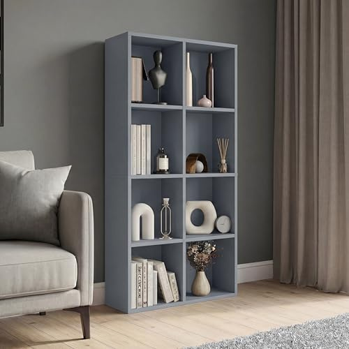 Vida Designs Aufbewahrungseinheit mit 8 Würfeln, grau, Holzregal, Ausstellungsschrank, Büro, Wohnzimmer, Möbel