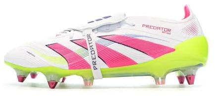 adidas - Zapatillas de fútbol, color blanco y rosa para hombre, predator Elite FT SG, blanco, 43 1/3 EU