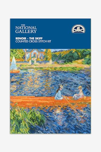 DMC Renoir The Skiff Cross Stitch Kit, Includes Stranded Cottons, 14 ct Aida Fabric, Cross Stitch Chart, Needle and Full Instructions