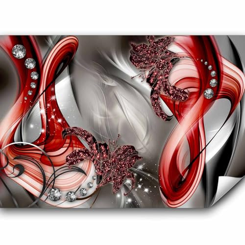 murando - Fototapete Vlies Grau Diamant Blitz, 400x280 cm, Schlafzimmer | Full HD Druck, 3D-Effekt, lichtbeständige Farben, ideal fürs Wohn- oder Schlafzimmer, schnelle Montage, lichtbeständig, edel