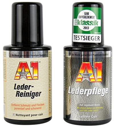 Bresetech PRAKTISCHES Premium Set A1 Dr WACK 250ml Auto LEDERREINIGER Leder Reiniger + 250ml Auto LEDERPFLEGE Lederschutz