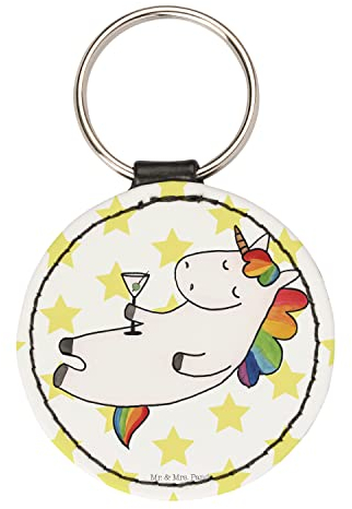 Mr. & Mrs. Panda Schlüsselanhänger Einhorn Cocktail - Geschenk, Schlüsselaccessoire, Spruch, Unicorn, mini, Taschenanhänger, Caipirinha, Rum, Party, schlüsselbund anhänger, Geburtstag