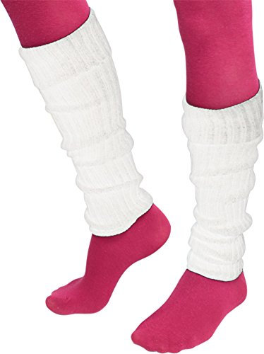 normani 1, 2 oder 3 Paar Damen Stulpen für Hand und Fuß | Pulswärmer legwarmers Beinstulpen Farbe Weiß Größe 2 Paar