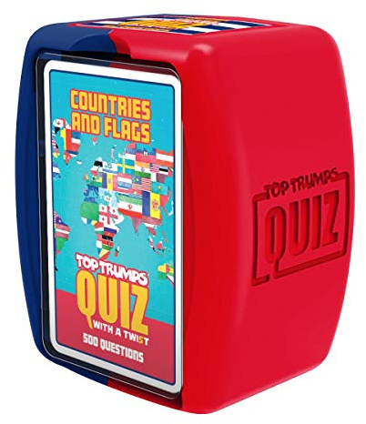 Top Trumps Countries and Flags Quiz Game, 500 questions to test your knowledge and memory on countries, continents, cultures and flags, educational gift for ages 8 plus