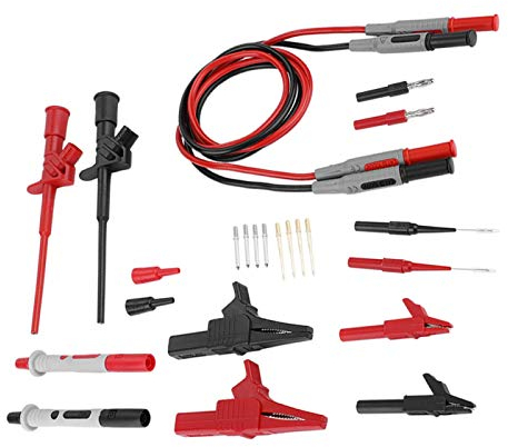 Messleitung Messleitungen, Akozon 4mm Elektronisches Multimeter Messspitzen Sondenkabelsatz Inklusive Verlängerungskabel, Krokodilklemmen, Bananenstecker (P1600C)