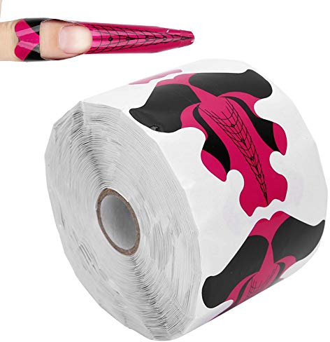 500 Stück Nagel Schablonen, Goldfisch Form Extension Aufkleber Nagelverlängerung Tips, Form Guide Aufkleber Acryl UV Gel Selbstklebende Nail Art Extension Aufkleber für Frauen DIY Nail Gel Curl